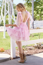 Nox Anabel 133-T Short Chiffon Formal Prom or Homecoming Dress